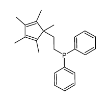 [2-(1,2,3,4,5-pentamethyl-cyclopenta-2,4-dienyl)-ethyl]-diphenyl-phosphane Structure