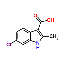 6-Chloro-2-methyl-1H-indole-3-carboxylic acid结构式