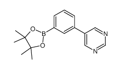 5-[3-(4,4,5,5-tetramethyl-1,3,2-dioxaborolan-2-yl)phenyl]pyrimidine Structure