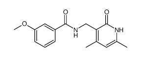 Benzamide, N-[(1,2-dihydro-4,6-dimethyl-2-oxo-3-pyridinyl)methyl]-3-methoxy Structure