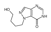 1-(4-hydroxybutyl)-4H-pyrazolo[4,3-d]pyrimidin-7-one结构式