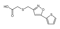 Acetic acid, 2-[[[5-(2-thienyl)-3-isoxazolyl]methyl]thio] Structure