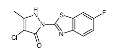 4-chloro-2-(6-fluoro-1,3-benzothiazol-2-yl)-5-methyl-1H-pyrazol-3-one Structure