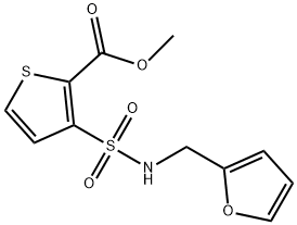 methyl 3-{[(2-furylmethyl)amino]sulfonyl}thiophene-2-carboxylate structure