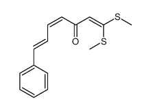 1,1-bis(methylsulfanyl)-7-phenylhepta-1,4,6-trien-3-one结构式