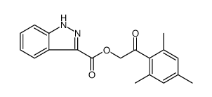 1H-Indazole-3-carboxylic acid, 2-oxo-2-(2,4,6-trimethylphenyl)ethyl ester Structure