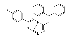 6-(4-chlorophenyl)-3-(2,2-diphenylethyl)-[1,2,4]triazolo[3,4-b][1,3,4]thiadiazole结构式