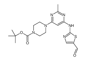 4-[6-(5-甲酰基-噻唑-2-基氨基)-2-甲基-嘧啶-4-基]-哌嗪-1-羧酸叔丁酯结构式