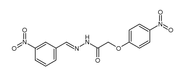 3-Nitro-benzaldehyd-[4-nitro-phenoxyacetyl-hydrazon]结构式