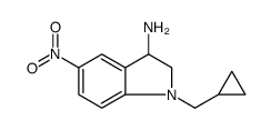 1H-Indol-3-amine, 1-(cyclopropylmethyl)-2,3-dihydro-5-nitro Structure