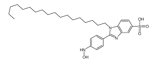 2-[4-(hydroxyamino)phenyl]-1-octadecyl-1H-benzimidazole-5-sulphonic acid Structure