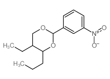 1,3-Dioxane,5-ethyl-2-(3-nitrophenyl)-4-propyl-结构式