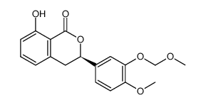 (R)-8-hydroxy-3-(4-methoxy-3-(methoxymethoxy)phenyl)-3,4-dihydroisocoumarin结构式
