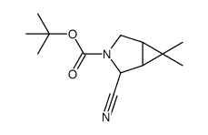 tert-butyl 2-cyano-6,6-dimethyl-3-azabicyclo[3.1.0]hexane-3-carboxylate Structure