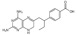 4-(1-(2,4-diamino-7,8-dihydropteridin-6-yl)butan-2-yl)benzoic acid Structure