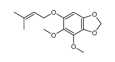 4,5-dimethoxy-6-(3-methylbut-2-enoxy)-1,3-benzodioxole结构式