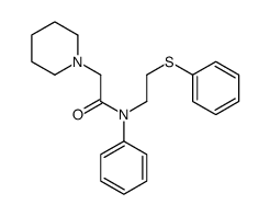 N-phenyl-N-(2-phenylsulfanylethyl)-2-piperidin-1-ylacetamide结构式