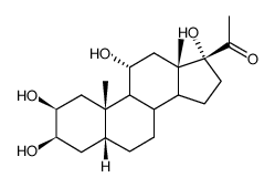 2β,3β,11α,17α-Tetrahydroxy-5β-pregnan-20-one结构式