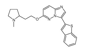 3-benzo[b]thiophen-2-yl-6-[2-(1-methyl-pyrrolidin-2-yl)-ethoxy]-imidazo[1,2-b]pyridazine结构式
