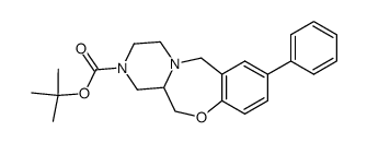 tert-butyl 8-phenyl-3,4,12,12a-tetrahydro-6H-pyrazino[2,1-c][1,4]benzoxazepine-2(1H)-carboxylate结构式