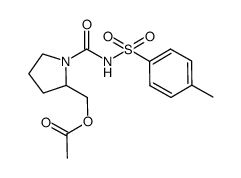 (1-(tosylcarbamoyl)pyrrolidin-2-yl)methyl acetate Structure