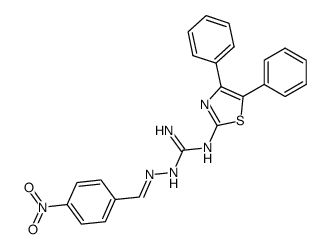 4-nitro-benzaldehyde (4,5-diphenyl-thiazol-2-ylcarbamimidoyl)-hydrazone结构式