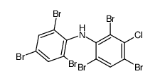 (2,4,6-tribromo-3-chloro-phenyl)-(2,4,6-tribromo-phenyl)-amine Structure