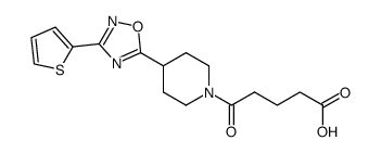 5-oxo-5-[4-(3-thiophen-2-yl[1,2,4]oxadiazol-5-yl)piperid-1-yl]pentanoic acid Structure