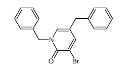 1,5-dibenzyl-3-bromopyridin-2(1H)-one结构式