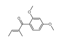 1-(2,4-dimethoxyphenyl)-2-methylbut-2-en-1-one结构式