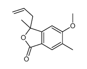 5-methoxy-3,6-dimethyl-3-prop-2-enyl-2-benzofuran-1-one结构式