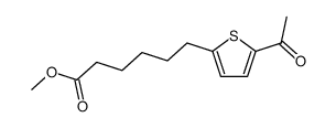 6-(5-acetyl-[2]thienyl)-hexanoic acid methyl ester结构式