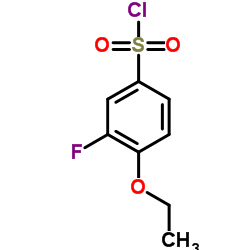 4-乙氧基-3-氟苯-1-磺酰氯结构式