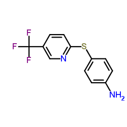 4-{[5-(Trifluoromethyl)-2-pyridinyl]sulfanyl}aniline structure