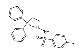 N-(4-hydroxy-4,4-diphenylbutyl)-4-methylbenzenesulfonamide结构式