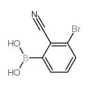 (3-bromo-2-cyanophenyl)boronic acid structure