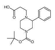 3-[4-[(2-methylpropan-2-yl)oxycarbonyl]-2-phenylpiperazin-1-yl]propanoic acid Structure