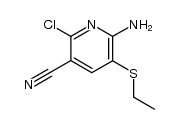 6-amino-2-chloro-5-(ethylthio)nicotinonitrile结构式
