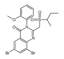 6,8-dibromo-2-(butan-2-ylsulfonylmethyl)-3-(2-methoxyphenyl)quinazolin-4-one结构式