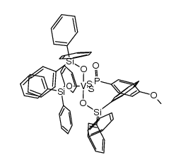 tris(triphenylsiloxo)-(4-methoxyphenyl-dithiophosphonato-S,S)-vanadium(V)结构式