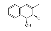 (-)-cis-1,2-dihydro-(1R,2S)-dihydroxy-3-methylnaphthalene结构式