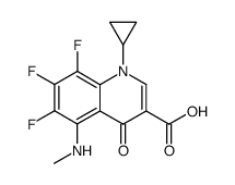 1-Cyclopropyl-6,7,8-trifluoro-1,4 -dihydro-5-(methylamino)-4-oxo-3-quinolinecarboxylic acid Structure