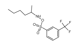 N-(hexan-2-yl)-O-((3-(trifluoromethyl)phenyl)sulfonyl)hydroxylamine, hydrogen salt结构式