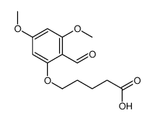 5-(2-formyl-3,5-dimethoxyphenoxy)pentanoic acid结构式