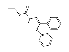 ethyl 2-methyl-4-phenyl-4-(phenylthio)but-3-enoate结构式