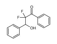 2,2-difluoro-3-hydroxy-1,3-diphenylpropan-1-one结构式