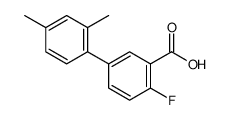 5-(2,4-dimethylphenyl)-2-fluorobenzoic acid结构式