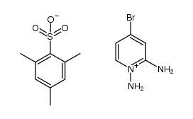1,2-diamino-4-bromo-pyridinium 2,4,6-trimethyl-benzenesulfonate结构式