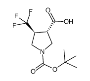 反-1-[(叔-丁氧基)羰基]-4-(三氟甲基)吡咯烷-3-羧酸图片