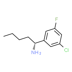 (1R)-1-(5-CHLORO-3-FLUOROPHENYL)PENTYLAMINE结构式